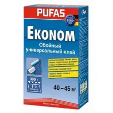 Клей обойный PUFAS Эконом универсальный
EURO 3000, (40-45 м2), 300 г