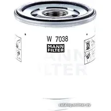 Фильтр масляный MANN-FILTER W7038