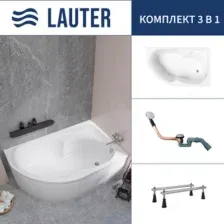 Ванна акриловая Lauter Geneva 170x105 / 2103170R (с ножками и сифоном 21Y11020 хром)