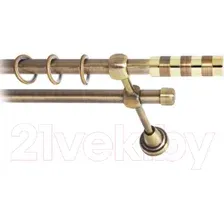 Карниз для штор Lm Decor Жезл 060 2р гладкий (антик, 3.6м)