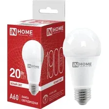 Светодиодная лампочка In Home LED-A60-VC 20 Вт 230В Е27 4000К 1900 Лм