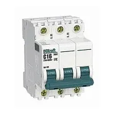 Выключатель автоматический ВА-101 3Р 16А 4.5кА хар. С DEKraft