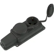 Розетка Юпитер JP7601-02 (черный)