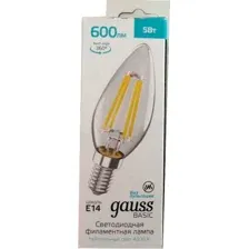Светодиодная лампочка Gauss Basic Filament Свеча 5W 600lm 4000K E14 50312252