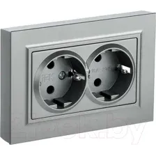 Розетка IEK Brite BR-R24-16-K47-F (алюминий)