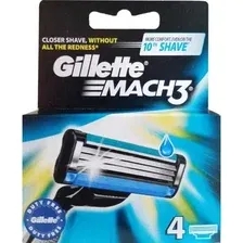 Сменные кассеты для бритья Gillette Mach3 (4 шт) 4987176235381