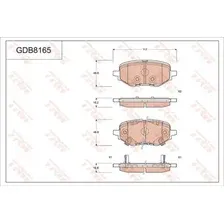 Тормозные колодки дисковые задняя ось TRW GDB8165DT