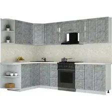 Готовая кухня Интерлиния Мила Шато 1.7x2.8 LV (керамика/керамика/опал светлый)