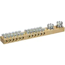 Шина N нулевая 10х18 мм 12 групп  ШНИ-10х18-12-L2-G КС (95047)