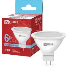 Светодиодная лампочка In Home LED-JCDR-VC 6 Вт 230В GU5.3 6500К 530 Лм