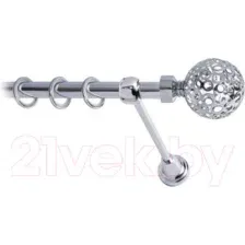 Карниз для штор Lm Decor Ажур 095 1р гладкий (хром, 1.8м)