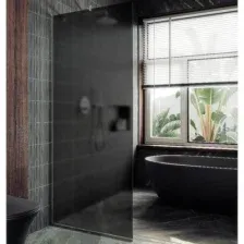 Душевая стенка MaybahGlass 89x195 MGD-694-4у (графитовое матовое стекло/хром глянцевый)