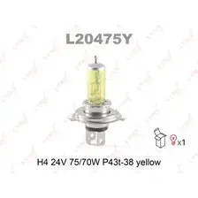 Автолампа P43t LYNXAUTO L20475Y H4 24