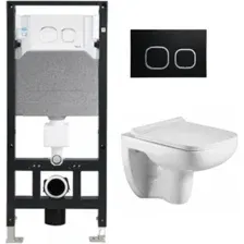 Унитаз подвесной WeltWasser Amberg 506+Kehlbach 004 GL-WT+Amberg RD-BL