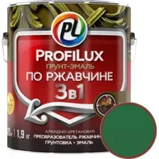 Грунт-эмаль Profilux По ржавчине 3в1 (1.9кг, зеленый)