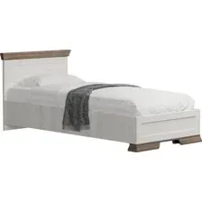 Односпальная кровать Black Red White Marselle LOZ90х200 М (ясень снежный/дуб сонома темный/ясень снежный)