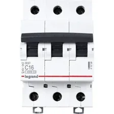 Выключатель автоматический Legrand RX3 3P C 16A 4.5кА 3M 419708