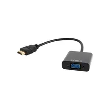 Переходник Cablexpert HDMI (M) / VGA (F) + аудиовыход Jack3.5 кабель 15см, пакет A-HDMI-VGA-03