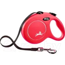 Поводок-рулетка Flexi New Classic лента 5m (L, красный)