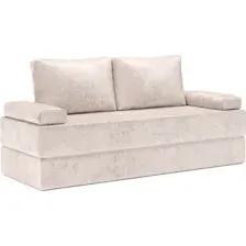 Бескаркасный диван Mebel-Ars Бруклин (велюр бежевый Plush OWV-33)