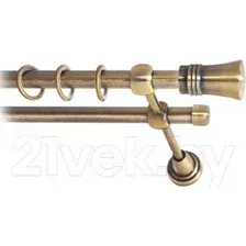 Карниз для штор Lm Decor Гиро 071 2р гладкий (антик, 4м)