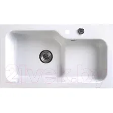 Мойка кухонная Belux SG-REC-HALF-8045-01 (белый кварц)