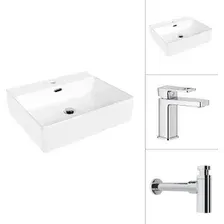 Умывальник Lauter 21478 + Cascade 21СК655C с сифоном 21635CH (хром)