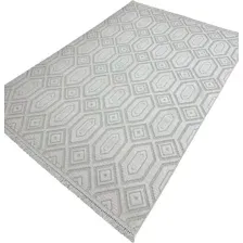 Ковер для жилой комнаты Radjab Carpet Поло Прямоугольник EN 262 12449RK (0.8x1.5, Cream)