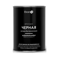 Грунт-эмаль по ржавчине ELCON 3 в 1 черная 0,8 кг