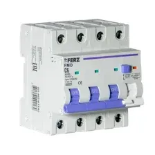 Дифференциальный автомат Dr.Ferz FMO-EL-3PN 06A 30mA 6kA AC C 4M 22100218FERZ