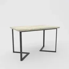 Кухонный стол Hype Mebel Дельта раздвижной 110x70 (черный/древесина белая)