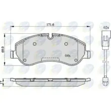 Комплект тормозных колодок, дисковый тормоз COMLINE CBP22142