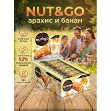 Батончики злаковые Нат энд гоу (Nut&Go) с арахисом и  бананом 18 шт. по 42 гр.