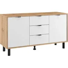 Тумба ЭлиГард Mone RTV 2D3S (дуб вотан/белый)