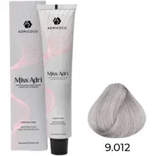 Крем-краска Adricoco Miss Adri 9.012 (100мл, очень светлый блонд прозрачный серебристый)