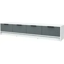 Тумба Интерлиния ТВ Концепт КТ-ТВ4-35 Техно (белый платинум/серый)