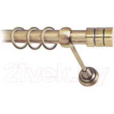 Карниз для штор Lm Decor Цилиндр 088 1р гладкий (антик, 3.6м)
