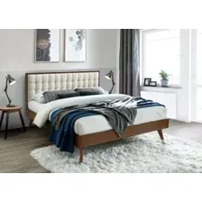 Кровать HALMAR SOLOMO 160200 бежевый/орех