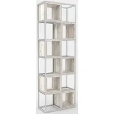 Стеллаж Hype Mebel Грос-2 70x210 (белый/древесина белая)