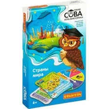 Настольная игра Bondibon Умная сова. Страны мира / ВВ4842