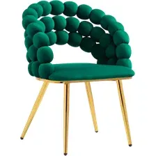 Стул Woodville Ball (зеленый/золотой)