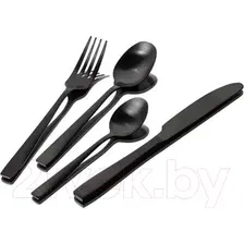 Набор столовых приборов Perfecto Linea Majestic 21-250130BLM (24шт, черный)