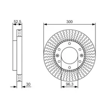 Тормозной диск BOSCH 0 986 479 T88 вентилируемый , передняя ось