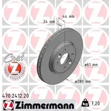 Тормозной диск ZIMMERMANN 470.2412.20 вентилируемый , передняя ось