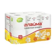 Туалетная бумага Laima 128718 (12рул, белый)
