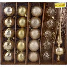 Елочная игрушка Miland С верхушкой НУ-3607 (21 шт, золото)