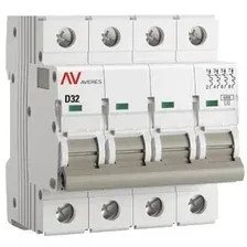 Выключатель автоматический EKF Averes AV-6 4P 32A (D) 6kA