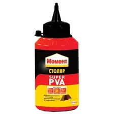 Клей ПВА столярный МОМЕНТ Столяр Супер D2 250 г (1568047)