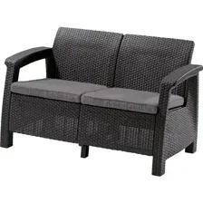 Диван садовый Keter Corfu II Love Seat, графит