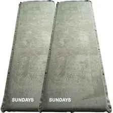 Самонадувающийся коврик Sundays ZC-SIM006 (5см, 2шт, серый)